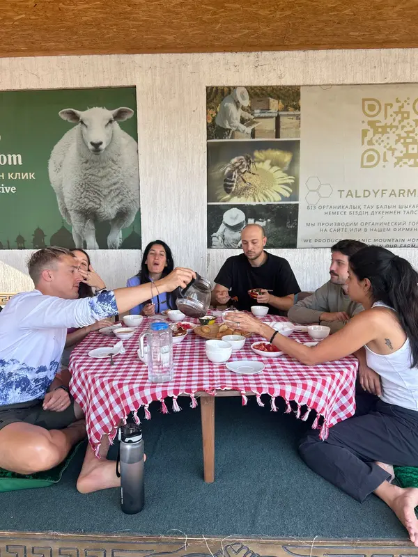 Guests at a low table